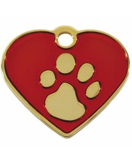 Targhetta di identificazione Imarc Heart Rosso Dorato