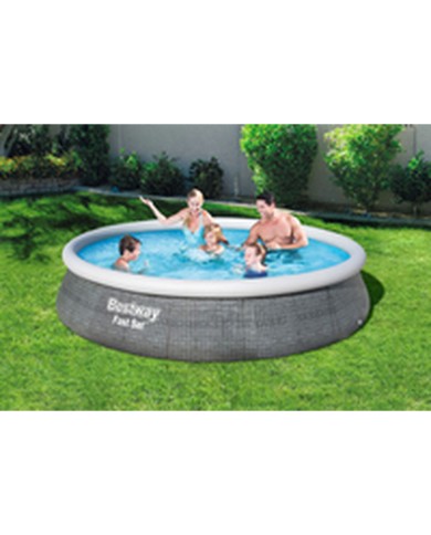 Bestway Piscina Gonfiabile Adulto Aro Ratan con Depuratore 396x84 cm Giardino 57376