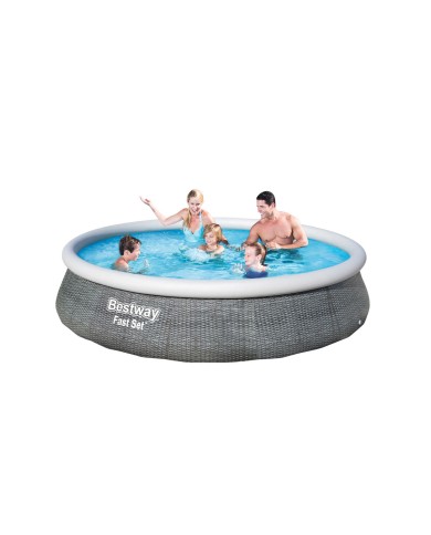 Bestway Piscina Gonfiabile Adulto Aro Ratan con Depuratore 396x84 cm Giardino 57376 Bestway Piscina Gonfiabile Adulto Aro Ratan con Depuratore 396x84 cm Giardino 57376