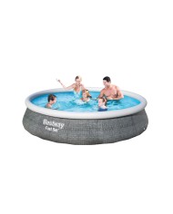 Bestway Piscina Gonfiabile Adulto Aro Ratan con Depuratore 396x84 cm Giardino 57376
