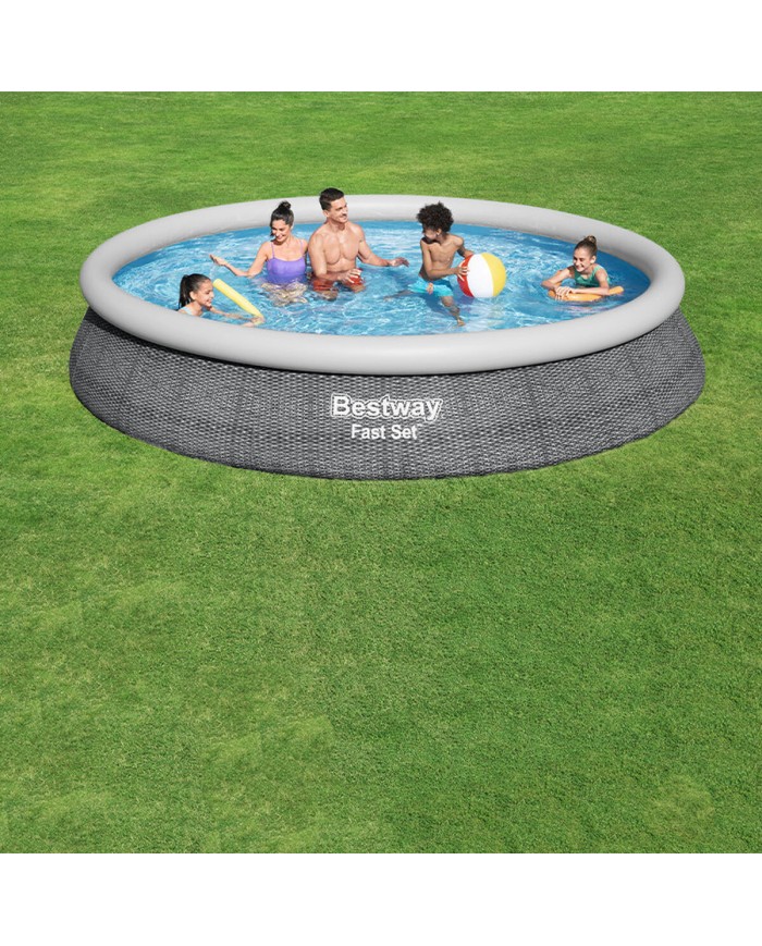 Bestway Piscina Gonfiabile Adulto Ratan con Depuratore 475x84 cm Giardino 57313
