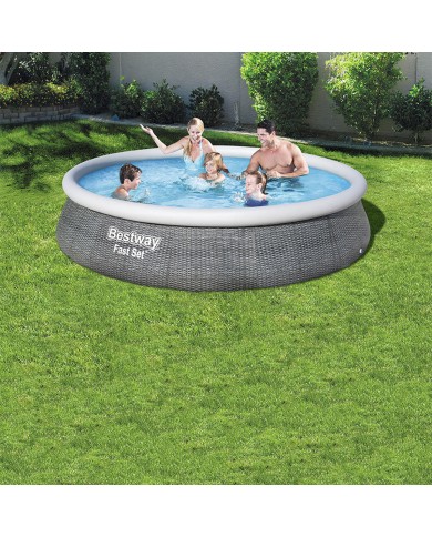 Bestway Piscina Gonfiabile Adulto Aro Ratan con Depuratore 396x84 cm Giardino 57376 Bestway Piscina Gonfiabile Adulto Aro Ratan con Depuratore 396x84 cm Giardino 57376