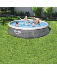 Bestway Piscina Gonfiabile Adulto Aro Ratan con Depuratore 396x84 cm Giardino 57376