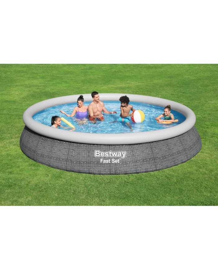 Bestway Piscina Gonfiabile Adulto Ratan con Depuratore 475x84 cm Giardino 57313