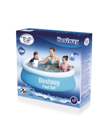Bestway Piscina Gonfiabile Adulto Aro 183x51 cm Giardino 57392