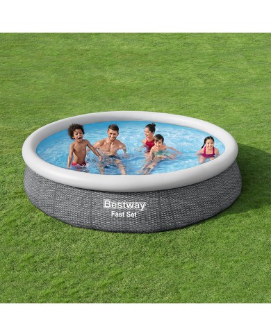 Bestway Piscina Gonfiabile per Adulti Aro Ratan con Depuratore 366x76 cm Giardino 57445