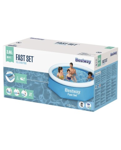 Bestway Piscina Gonfiabile Adulto Anello con Depuratore 244x61 cm Giardino 57450