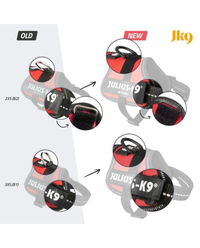 Imbracatura per Cani Julius K9 Power Nero 1 Baby 1 (XS)