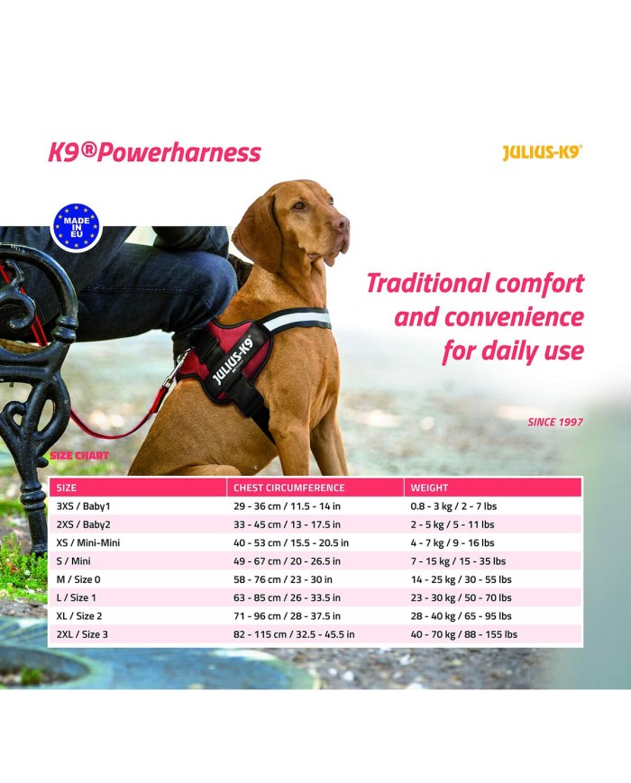 Imbracatura per Cani Julius K9 Power Nero 1 Baby 1 (XS) Imbracatura per Cani Julius K9 Power Nero 1 Baby 1 (XS)