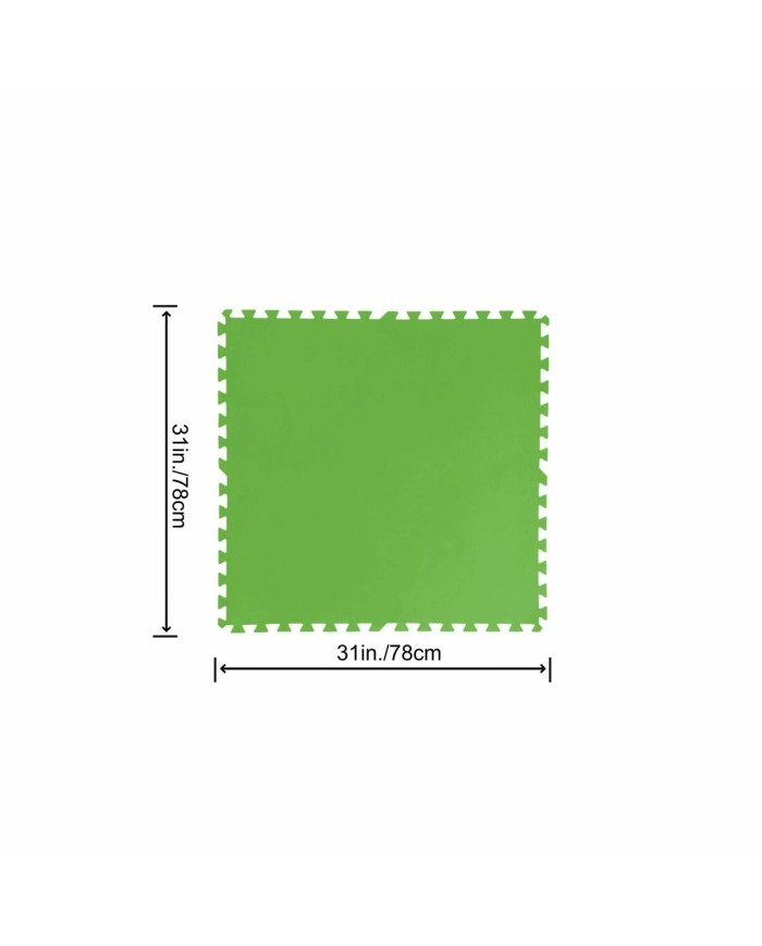 Bestway Pavimento Piscina Foam Verde 9 Pezzi 78x78 cm Giardino 58636