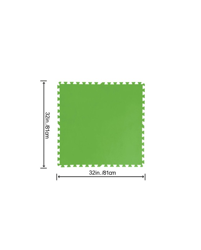 Bestway Pavimento Piscina Foam Verde 9 Pezzi 78x78 cm Giardino 58636
