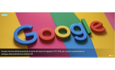 Google acquisisce parte del team di HTC VIVE