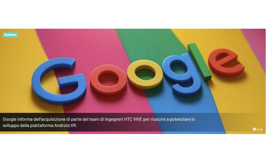 Google acquisisce parte del team di HTC VIVE